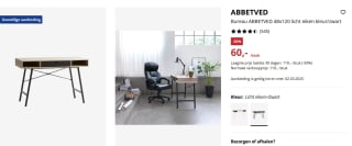 ABBETVED 48x120 bureau voor €60 bij Jysk