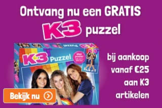 Gratis K3 puzzel bij aankoop van €25 aan K3 producten bij Lobbes