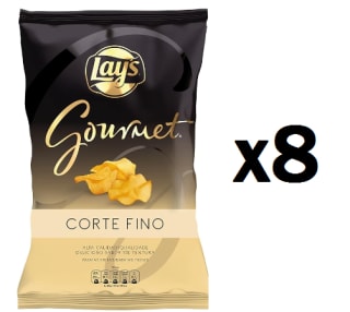 8 Bolsas de Lay's Gourmet, Patatas fritas de corte fino de alta calidad 150gr por 14.6€