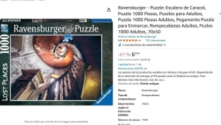 Puzzle marca Ravensburger Escalera de Caracol de 1000 Piezas por6,39€