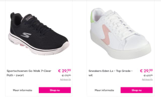 Diverse Skechers vanaf €29,99 bij Veepee