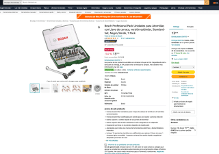 Bosch Profesional Pack Unidades para Atornillar con Llave de carraca por solo 13,99€