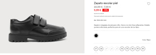 Zapato escolar de piel para Peques por 5.99€