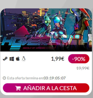 Hover: La rebelión de los jugadores por 1,99€ desde Indegalia