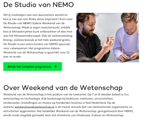 Gratis naar NEMO Science Museum en De Studio van NEMO op 7 & 8 oktober