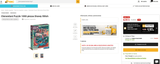 Puzzle marca Clementoni de 1000 piezas Disney Stitch por 8,99€