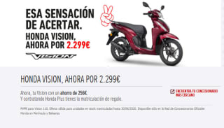Honda Vision Modelo 2025 por 2.299€