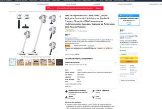 Aspiradora sin Cable S6PRO 30kPa por solo 69€