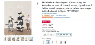 Krabpaal FEANDREA licht grijs 206 cm voor €82,99 bij Amazon