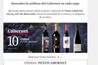 10% descuento en vinos Cabernet