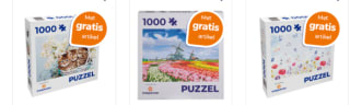 Gratis puzzel van 1000 stukjes bij aankoop van 1 of 2 actieproducten bij Trekpleister