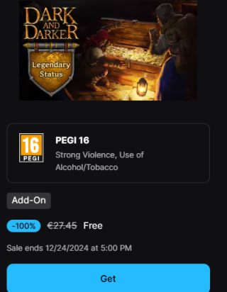 Dark and Darker - Legendary Status gratis bij Epic Games