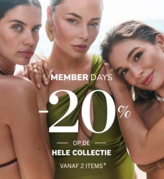 20% Korting op de gehele collectie voor members bij Hunkemöller (vanaf 2 items)