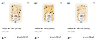 2 Daily Chef oosterse maaltijden voor €5,99 bij Spar