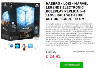 Loki – Marvel Legends Electronic Roleplay Replica 1/1 Tesseract met Loki Action Figure 15 cm voor €24,95 bij Dagknaller