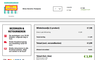 Promopack 4 tubes Elmex voor maar €3,99 bij Kruidvat