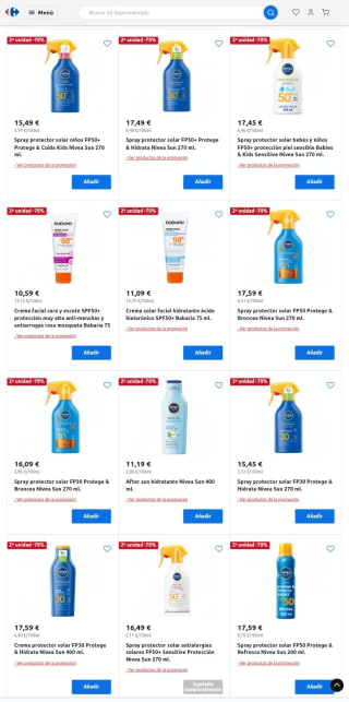 Segunda Unidad al -70% en Solares desde Carrefour.