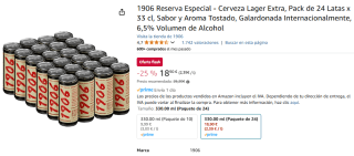 24 latas 1906 Reserva Especial por 18,90€