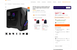 MSI MAG Infinite S3 14NUE5-1625ES Intel Core i5-14400F 16GB 1TB SSD RTX 4070 SUPER por 1,059€