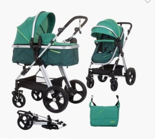 Carrito De Bebé Havana Dúo Convertible Hasta 22 Kg Con Bolso Y Mosquitera Aloe por 98,75€