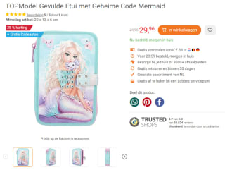 TOPModel Gevulde Etui met Geheime Code Mermaid voor €29,96 bij Lobbes