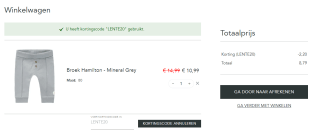 20% extra korting op alle items in de sale van Noppies