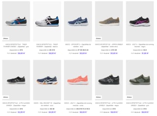 Zapatillas deportivas Asics y Reebok desde 24€ ofertazas