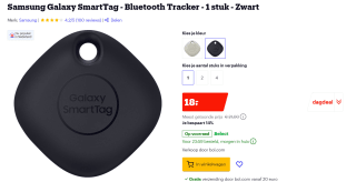 Samsung Galaxy SmartTag Zwart voor €18 bij Bol.com