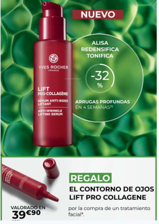 Regalo de contorno de ojos Lift Pro-Collagène. por comprar un tratamiento facial desde Yves Rocher