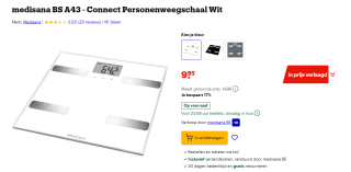 Medisana Connect BS A43 personenweegschaal voor €9,95 bij Bol