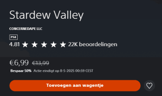 Stardew Valley voor €6,99 in de Playstation Store
