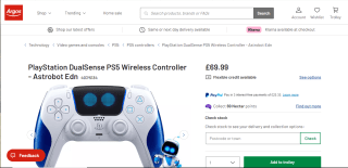 Astro Bot Limited Edition PS5 DualSense Controller – £69.99