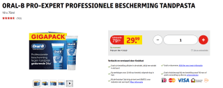 Oral-B Pro-Expert Professionele Bescherming Tandpasta 18 x 75m voor €29,99 bij kruidvat