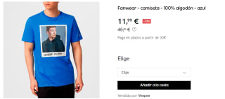 Camiseta con retrato de George Russell Mercedes-AMG F1 por 11.99€