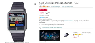 Casio Collection Vintage Stranger Things Horloge voor €59,50 bij Amazon