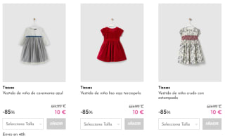 Vestidos niña TIZZAS por 10€