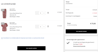 €10 korting bij aankoop vanaf €75 bij Bon'A Parte