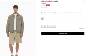 Bermuda Denim Jogger para Hombre por 9.99€