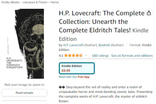 Get H.P. Lovecraft: The Complete Collection: Unearth the Complete Eldritch Tales! for free on Amazon Kindle app