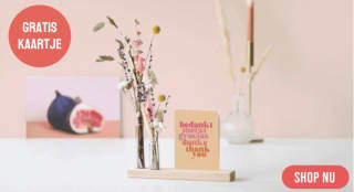 Gratis kaartje bij je brievenbus cadeau bij Bloompost