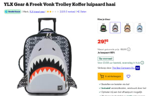 haai-reistrolley van Freek Vonk voor €29,95 bij Bol