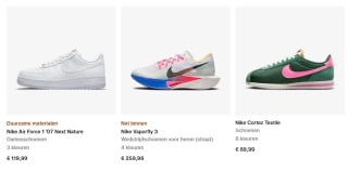 25% korting op aankopen vanaf €50 voor Nike Members