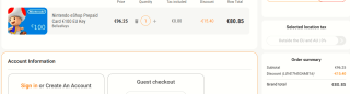 Nintendo eShop Prepaid Card €100 voor 80,85dmv code bij Kinguin