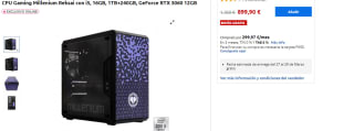 Torre Gaming Millenium Reksai con i5, 16GB, 1TB+240GB, GeForce RTX 3060 12GB por 899.9€