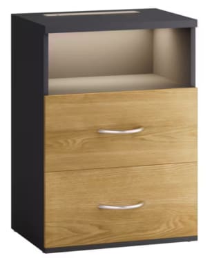 Nachtkastje Jamie met nachtlampje voor €38,95 bij DeubaXXL