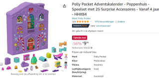 Polly Pocket Adventskalender Kersthuis voor €9,99 bij Amazon
