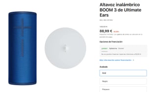 Altavoz inalámbrico BOOM 3 de Ultimate Ears + base carga regalo por 88,99€