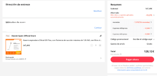 Xiaomi Vacuum Cleaner G9 Plus Por 128,12€