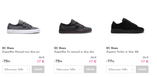 Dc Shoes calzado desde solo 17€ para hombre y mujer