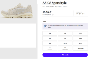 Zapatillas de Mujer ASICS SportStyle GEL KAYANO 14 por 58€